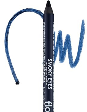 Flormar Smoky Eyes Waterproof Eyeliner - eyeliner wasserfest Stift mit Schwamm-Applikator – Hochpigmentierter Kajalstift für Smoky Eyes & Präzise Linien – 4 Royal Blue