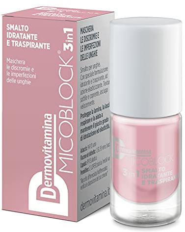 Micoblock 3in1 Smalto onicomicosi - Nude - Smalto curativo per unghie - Tratta i micosi unghie piedi - 5 ml - 16 colorazioni - Dermovitamina