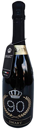 Swart - Idea regalo per compleanno - Bottiglia Tanti Auguri da 0,75L - Etichetta personalizzata con autentici cristalli - spumante Italiano di alta qualità (90 anni)