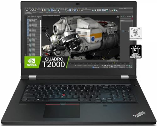 Lenovo Thinkpad P17 Mobile Workstation Laptop (17.3 FHD IPS, Intel 6-Core i7-10750H, 64GB RAM, 2TB SSD, Quadro T2000 4GB Graphics), Backlit KB, Fingerprint, Webcam, Thunderbolt 4, Win11 Pro, Nero