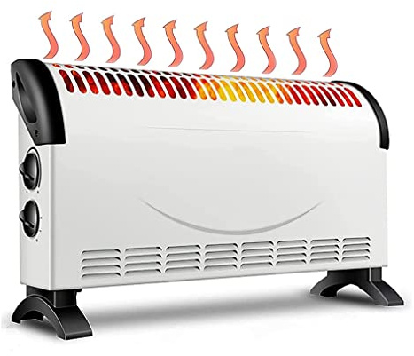 Heater - Quiet Electric Convector Heater with 3 Heat Settings Mobile Energy Saving Electric Radiator with Overheating Protection and Thermostat