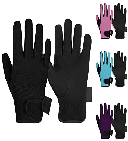 Thapower Guanti da equitazione per bambini, per ragazzi e ragazze, per ciclismo, corsa, giardinaggio