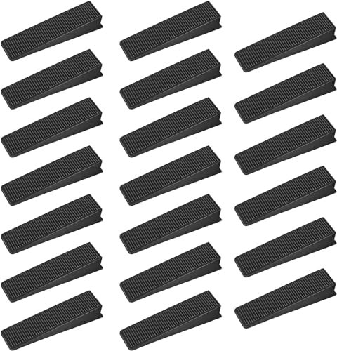 45 Pcs Black Plastic Fence Panel Wedges - Stop Rattling With Tile Wedges for Laying Ceramic