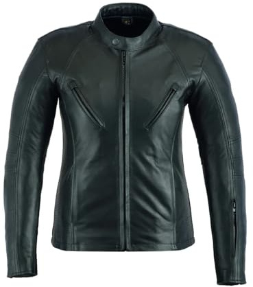 RKsports STYLE 1632 LADIES LEATHER MOTORBIKE MOTORCYCLE JACKET CE ARMOUR