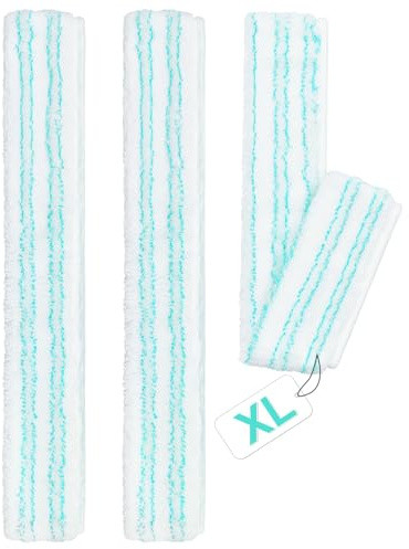 GFRED Pack of 3 Window Wiper Replacement Cover Microfibre 42 cm Wide Compatible with Leifheit Window Squeegee Window Slider XL Squeegee Cover Window Wiper Replacement for Large Surfaces