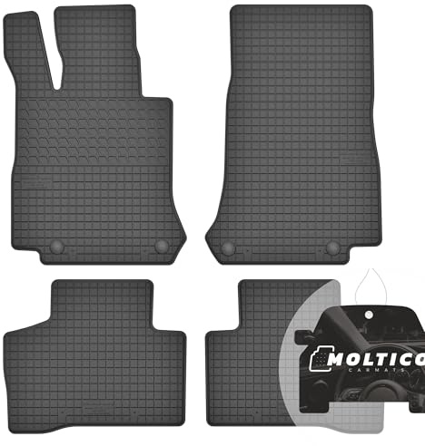moto-MOLTICO Gummimatten Auto, 4-teiliges Set, Allwetter Gummi Fußmatten, Antirutsch & Wasserfest Autoteppiche - passend für Mercedes GLC-klass X253 2015-2022