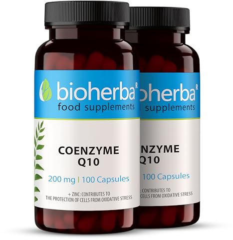Coenzima Q10 200 mg - 200 Capsule: Supporto Antiossidante Essenziale e Anti-Invecchiamento Naturale di BIOHERBA