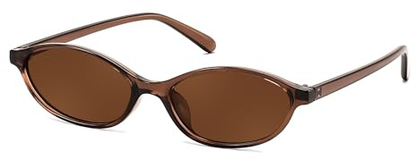 FEISEDY Vintage Oval Katzenaugen Sonnenbrille Damen Klein Schmal B0257 | Retro Cateye Brille mit UV400 Schutz