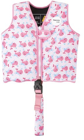 BEEWAY Swim Vest - Swim Jacket for Kids/Buoyancy Aid for Swimming with Removeable Floats and Safety Strap & Buckle