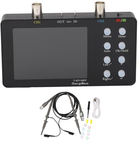 Osciloscopio Digital 2 Canales Pantalla LCD Portátil USB Kit de Osciloscopio de Mano 5V