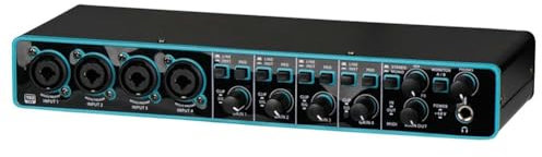 Aiciyimo Interface Audio Carte Son Interface USB Professionnelle Enregistrement en Studio avec Préamplificateur Microphone pour Instrument de Musique