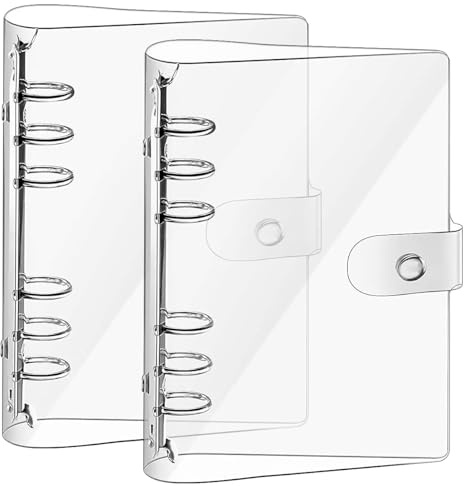 2 Piezas Archivador A6 Anillas, Carpeta Anillas A6, Funda Blanda de PVC