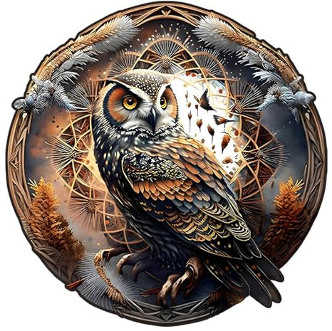 Holzpuzzle Erwachsene, einzigartige Holz Puzzle, Wooden Puzzle, Eule M