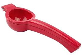 Exprimidor manual de metal de limón y lima, de acero inoxidable, exprimidor de cítricos, herramienta de cocina (rojo)