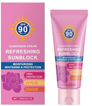 Protector solar FPS 90: bloquea eficazmente los rayos UVA/UV, previene las quemaduras solares, hidrata profundamente, unifica el tono de la piel, es ligero y no pegajoso