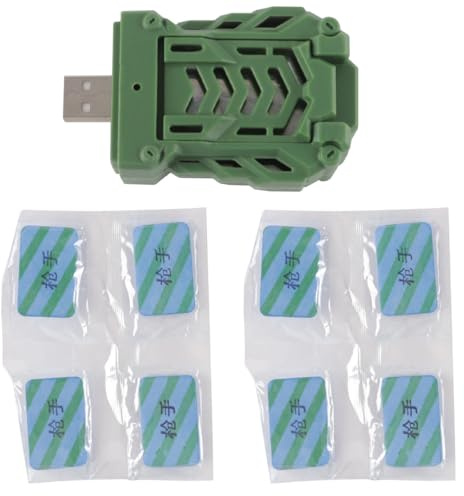 Orivin Elektrischer tragbarer Mückenvernichter mit 4 Mückentabletten, Insektenvernichter, tragbarer elektrischer USB-Mückenvernichter für Fliegen, Motten, Küche (Grün)