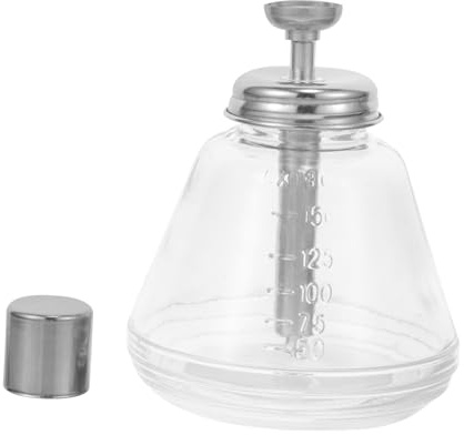 HEALEEP Flacone Per Pressatura Manicure in Vetro e Alluminio, Bottiglia Ricaricabile Portatile Bocca Larga Per Solvente Unghie, Dispenser Liquidi Per Pulizia Nail Art, Per Uso Quotidiano e Viaggi