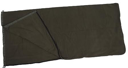 Keenso Sleeping Bag Liner Super Thick Fleece Soft Blanket for Camping Travel -backpacks, Cozy and Durable, for Hiking and Traveling, Gray (Green)