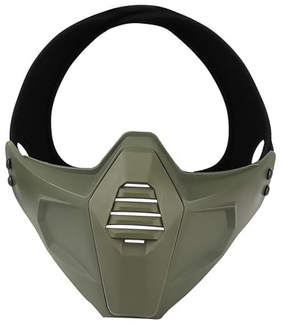Masque Tactique Demi Masque Protection Visage Airso pour Sports Plein Air Jeux Tactiques Jeux CS(Green)