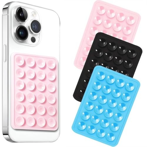 IBXWMNG 3 Ventosa per Cellulare,Ventose per Telefono,Ventosa Cellulare Silicone,Ventose Telefono Antiscivolo,Selfie,Video