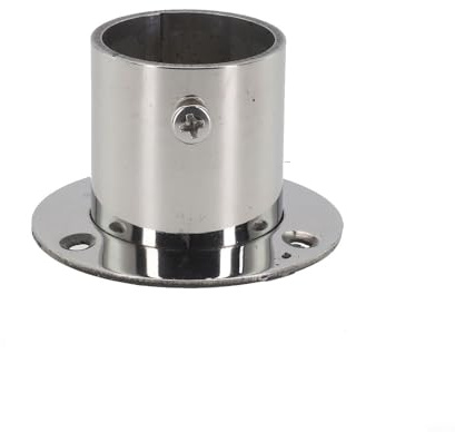 Supporti per flangia a incavo per aste da guardaroba in acciaio inossidabile, supporti terminali da 19-32 mm per armadio, bagno, barre da appendere in cucina, confezione da 2 (32 mm)