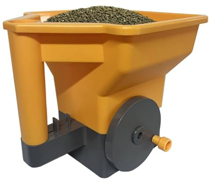Genérico Esparcidor de Abono | Sembradora Manual de Manivela para Mano - esparcidores manuales para césped | para Jardín, Nieve, Invierno, de Acceso, ATV, Agricultura, Uso Comercial