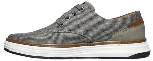 Skechers Herr Moreno-Ederson kanvas Oxford sko, BEIgE, 8.5 Wide