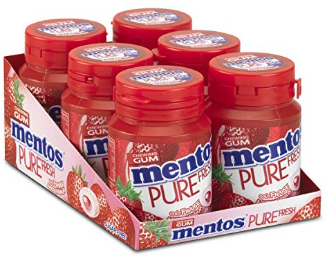 Mentos Gum - Strawberry Flavor - 60g - 1 pack