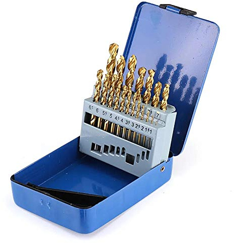M42 8% High Cobalt HSS Titan beschichtete Industrial Grade Twist Bohrer Set 13/19 / 25PCS für 304 Edelstahlbohrungen-19pcs.