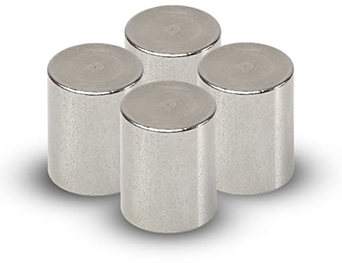 MAUL Neodym-Stabgreifermagnet – Robuster Magnet mit besonders hoher Haftkraft für einen vielseitigen Einsatz – Magnet stark mit modernem Design – 16 x 20 mm – 4er Pack – hellsilber