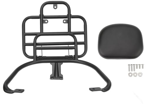 Akozon Gepäckträger Hinten Motorrad Sissy Bar Rückenlehne Gepäckträgerpolster Heckgepäckträger Motorrad-Gepäckhalter mit Rückenpolster für Sprint Primavera 150