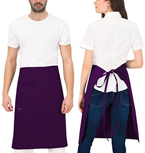 PALLTEX GAVROCHE Vorbinder Lang Kochschürze Männer Kurz Kochschürze Damen Kurz Schürze Damen Schürze Herren für Kochen Basteln Malen Backen