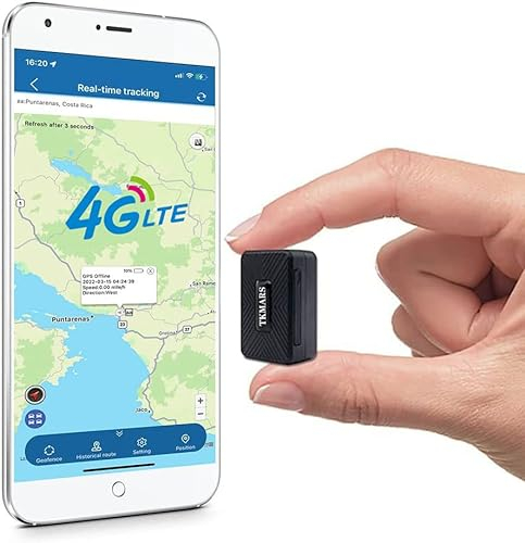 TK913 GPS 4G Mini Tracker, Echtzeit-Standort mit Alarm Erinnerung per SMS/APP/Web-Plattform, Anti-Verlust Wasserdichter magnetischer GPS LTE+GSM Ortungsgerät für Auto, Koffer, Tasche, Kinder, Alten