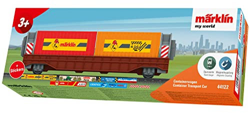 Märklin my world 44122 Container Trolley with Removable Container Magnetic Coupling Accessories Model Railway from 3 Years H0 Gauge