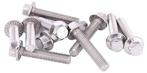 10pcs M8 Stainless Steel Flange Screw, Flange Bolt SS304 Hex Drive Flange Screws Cap Head Washer Bolts Hex Flange Screws Bolts Fasteners (M8*40)