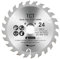 Irfora Lame de scie circulaire, 140 mm, 24 dents, pour couper du bois dur, souple, panneaux de particules et contreplaqué