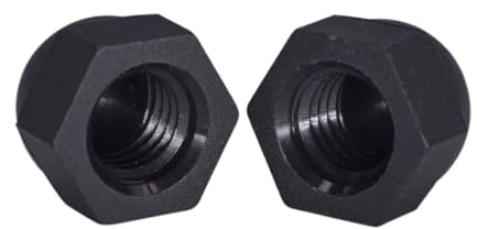 Sicherungsmuttern, Hutmuttern mit Eichelkappe, Nylon-Sechskantmutter, schwarz, M3, M4, M5, M6, M8, M10, M12 (Farbe: Schwarz, Größe: M12-10 Stück)(M3-20Pcs)
