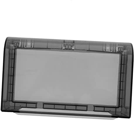 KONTONTY 2piezas Protector Enchufe Pared Autoadhesivo Doble Negro Resistente Salpicaduras Caja Estanca Baño Cocina Oficina Hogar