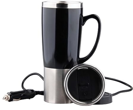 DECHOUS 12v Stainless Steel Electric Kettle for Car Fast Boiling Water Heater Auto Water Cup for Travel and Road Trips