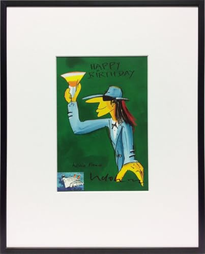 Kunstverlag Christoph Falk Happy Birthday (grün) im Alurahmen - Udo Lindenberg Bild - 2026
