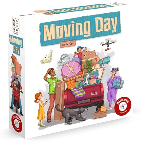 Piatnik 6724 - Moving Day, Zeit für einen Umzug – Optimierungs-und Taktikspiel – Für 2 bis 4 Spieler ab 10 Jahren