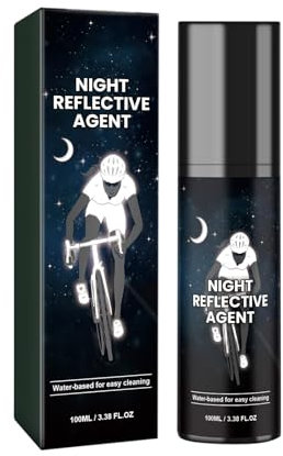 Generisch Leuchtendes Sprühlack - Reflektierendes Sprühlack, Nachtreflexionsagent, Leuchtendes Sprühlack für Fahrrad, Skateboard, Leinwand, Holz, Stoff (White)