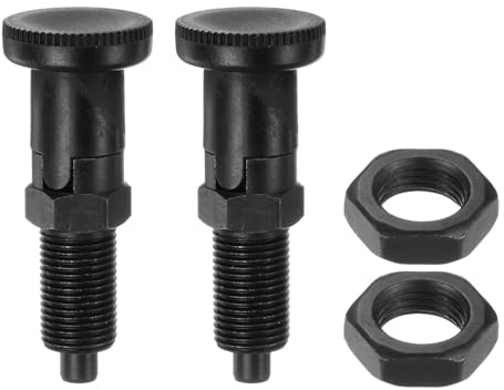 QUARKZMAN 2 Piezas Plunger Resorte Bola Ajuste Rápido M16x15 Rosca 8mm Diámetro Pasador Plunger Índice Retráctil Acero Carbono Autoseguro Para Equipos Industriales
