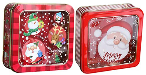 KOMBIUDA 2pezzi Scatole Natalizie Per Design Per Confezionare Dolci e Biscotti Per e Decorazioni