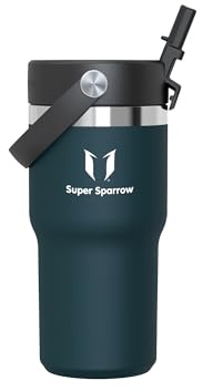 Sparrow Borraccia Termica con Cannuccia - 20Oz/30Oz/40Oz -Bicchiere Termico