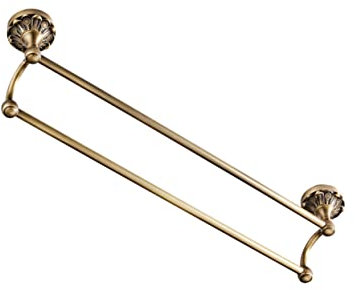 ABOOFAN Handtuchhalter aus Messing 55cm Doppelte Stange Wandmontage Rustikales Design für Badezimmer
