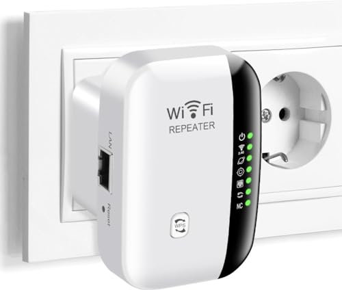 Flintronic 2025 Più Recente WLAN Ripetitore WiFi Extender, Ripetitore WiFi Potente, Amplificatore di Segnale Wifi, Amplificatore Internet con Porta Ethernet, Configurazione Rapida, Spina UE