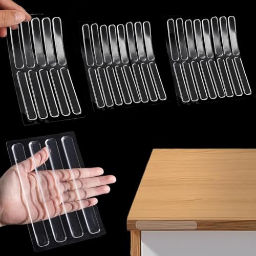 GHPKOTW 30 Piezas Parachoques de Muebles, Parachoques de Puerta de gabinete Transparente de Silicona Tiras Adhesivas de Parachoques de Muebles para Protectores de Muebles y Puertas