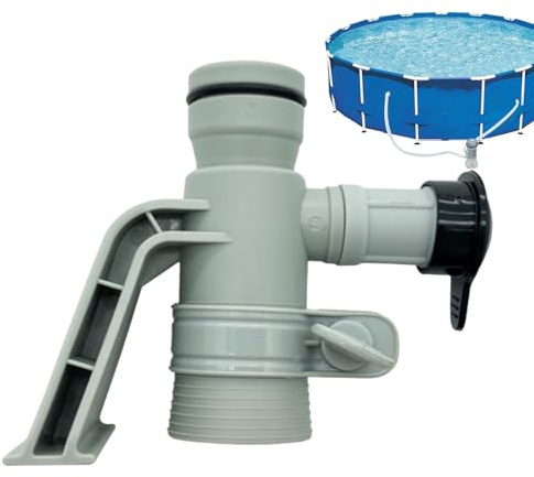 Bvizyelck Pool Plunger Valve, Pool Hose Adapter For Abova Ground Swimming Pool, Pool Shut-off Valve, Pool Hose Connector, Pipe Holder With Plunger Valve For Abova Ground Pool And Pool Pump