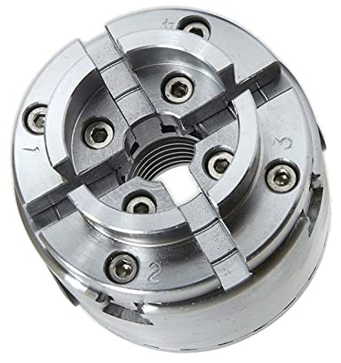 Mandrino for tornio da 4 mandrino da 100 mm for legno cromato a 4 griffe autocentrante filettatura M33 H8 H3 chiave for macchine utensili for la lavorazione del legno per la lavorazione del legno